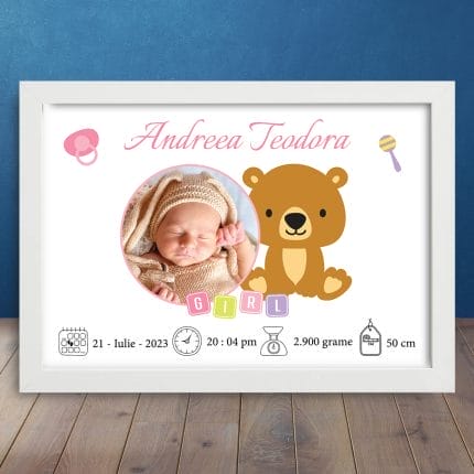 Cadou Personalizat Nou-Născuți Baby Bear