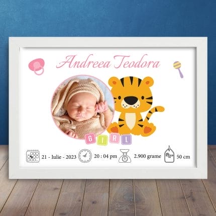 Cadou Personalizat Nou-Născuți Baby Tiger