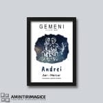 Gemeni Albastru Rama neagra