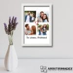 Tablou Personalizat pentru Cupluri cu patru poze - Te iubesc