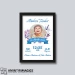 Tablou Personalizat Bebeluși cu Data Nașterii - Baby Love