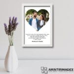 Tablou Personalizat Cupluri cu Poză în formă de Inimă - pe perete - amintirimagice.ro