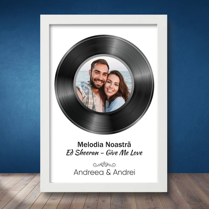 Cadou Tablou Cuplu Disc Vinil Melodia Noastră