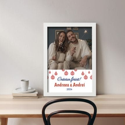 Tablou Personalizat pentru Cupluri - Crăciun Fericit birou