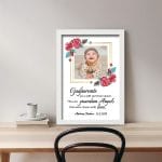 Tablou Personalizat Nași de Botez - Godparents are a Gift birou