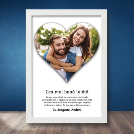 Tablou personalizat Pentru Cea Mai Bună Iubită - amintirimagice.ro