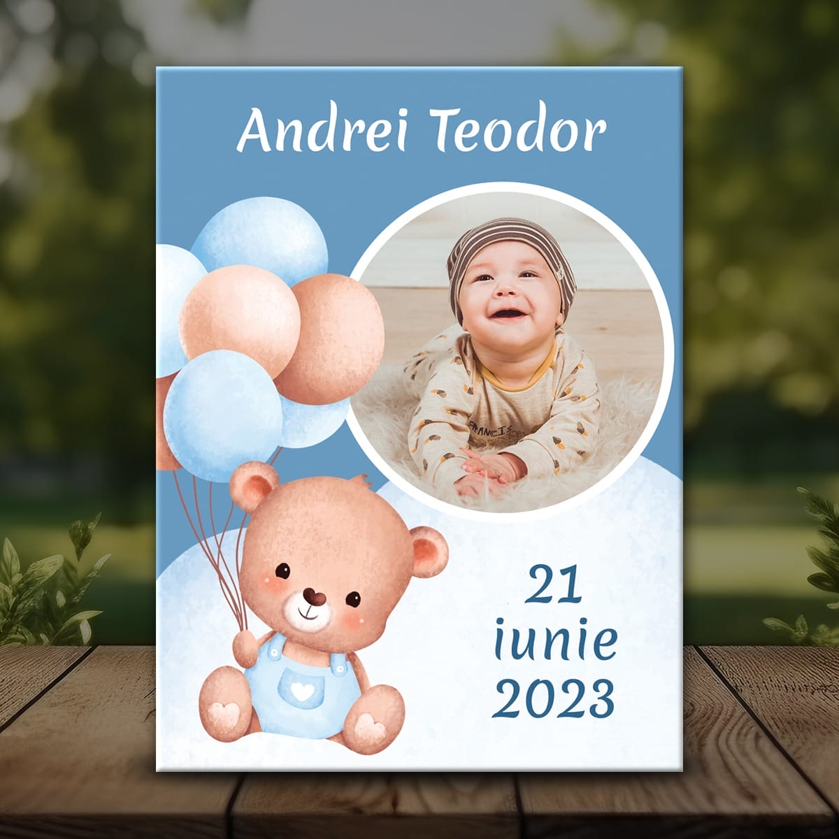 Botez MMBB-01 Mockup Magnet Botez Băieți Personalizat - MMBB-01