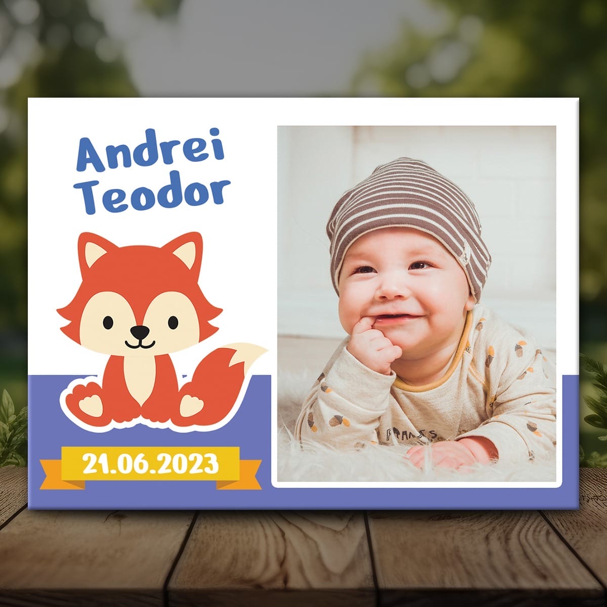 Botez MMBB-08 Mockup Mărturii Magnetice Botez Băieți - Vulpe - MMBB-08