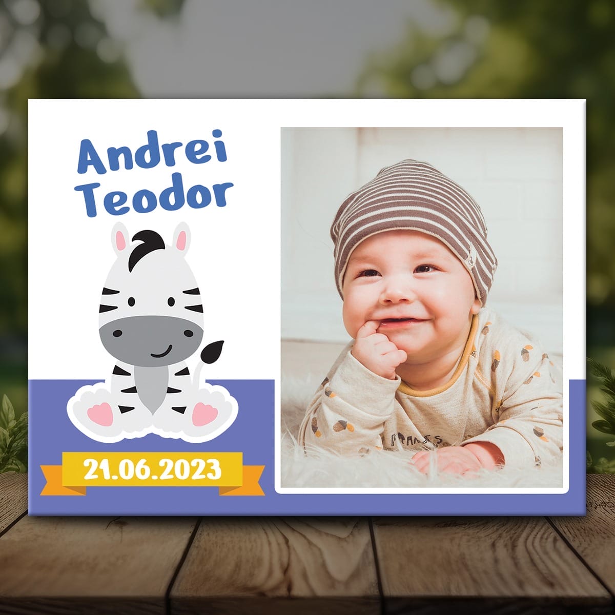 Botez MMBB-09 Mockup Mărturii Magnetice Botez Băieți - Zebră - MMBB-09