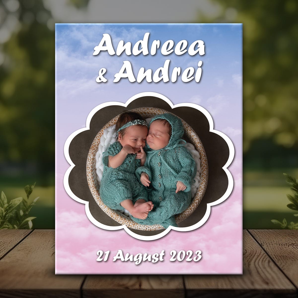 Botez MMBG-01 Mockup Mărturii Botez Magnet Gemeni - MMBG-01