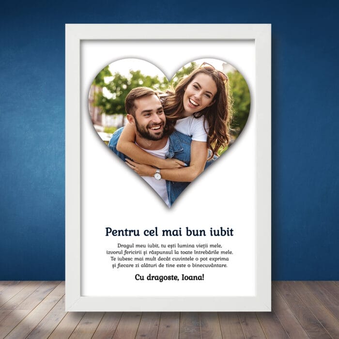 Tablou personalizat Pentru Cel Mai Bun Iubit - amintirimagice.ro