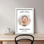 Tablou Nou-Născut Personalizat - Hello World birou