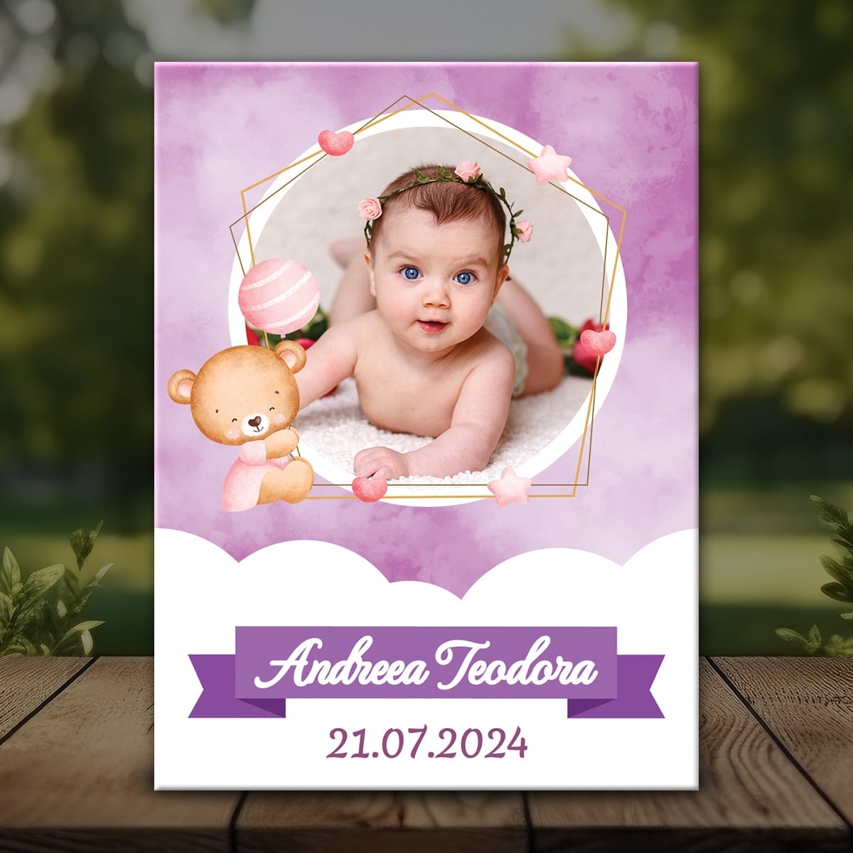 Botez MMBF-18 Mockup Mărturie Magnetică Botez pentru Fete - MMBF-18