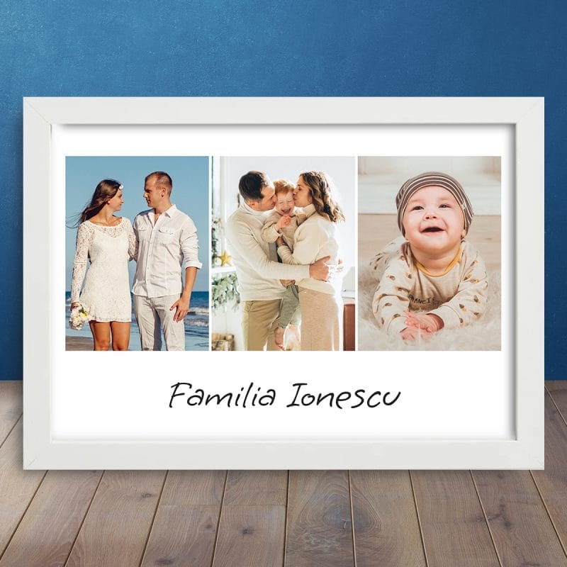 Cadou Personalizat Tablou familie personalizat cu 3 poze