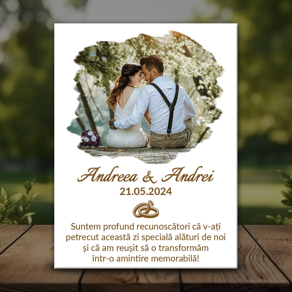 Nuntă MMN-13 Mockup Magnet Nuntă Personalizat cu Mesaj - MMN-13