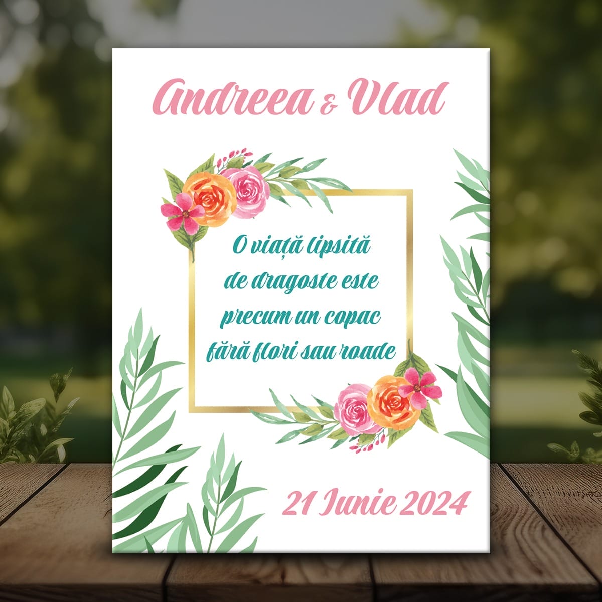 Nuntă MMN-15 Mockup Magnet Nuntă Mărturie - MMN-15