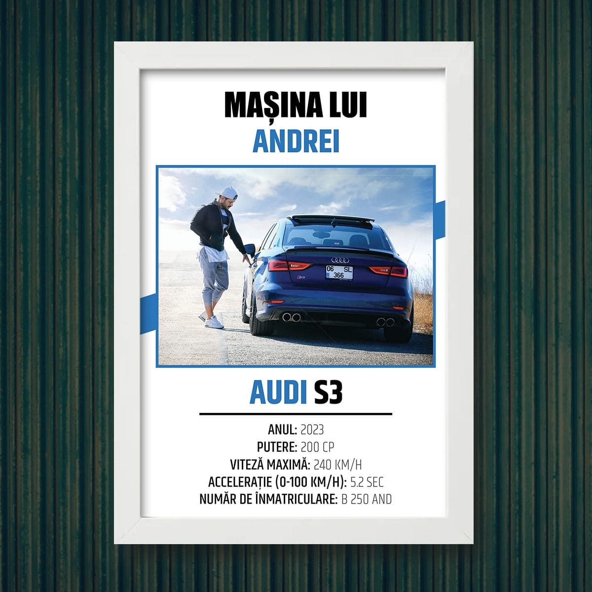 TP-AM01 Mockup Tablou Personalizat cu Mașina Personală - TP-AM01