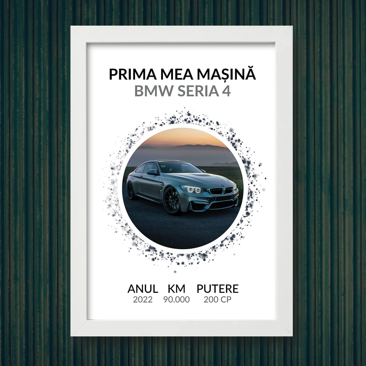 TP-AM02 Mockup Tablou Personalizat Prima Mea Mașină - TP-AM02