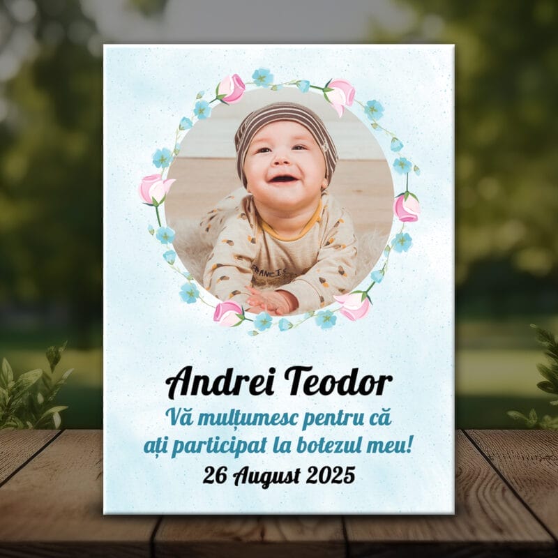 Mărturie Botez Băieți cu Mesaj de Mulțumire - MMBB-20