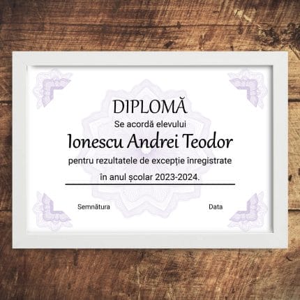 Diploma Clasică Personalizată AMDP-01 Mockup