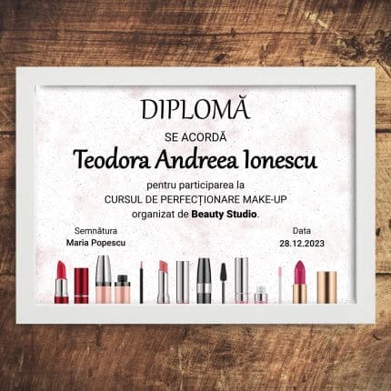 Diplomă Personalizată Make Up - AMDP-02