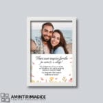 Tablou Personalizat - Nașii sunt singura familie pe care ți-o alegi - ramă albă - amintirimagice.ro