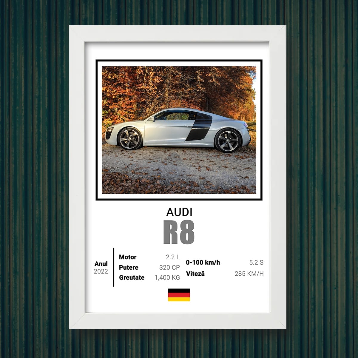 TP-AM04Mockup Tablou Personalizat cu Datele Mașinii - TP-AM04