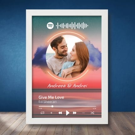 Tablou Personalizat Melodie Spotify Clouds - TPM-02 Mockup