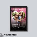 Tablou cu Melodia Preferată și cod Spotify LOVE - TPM07 rama neagra