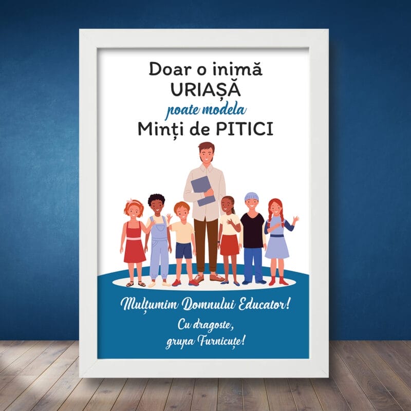 Tablou Personalizat pentru Educator cu mesaj