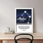 Tablou Personalizat Balanță cu Constelație și Calități birou