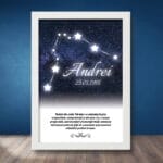 Tablou Personalizat Vărsător cu Constelație și Calități