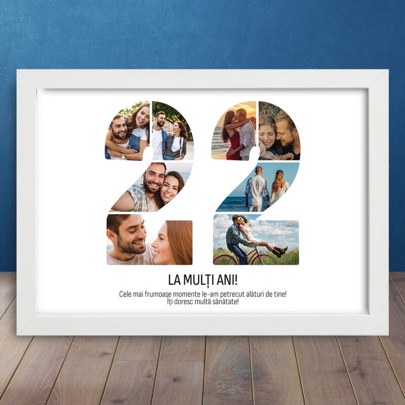 Tablou aniversări personalizat - Numărul 22