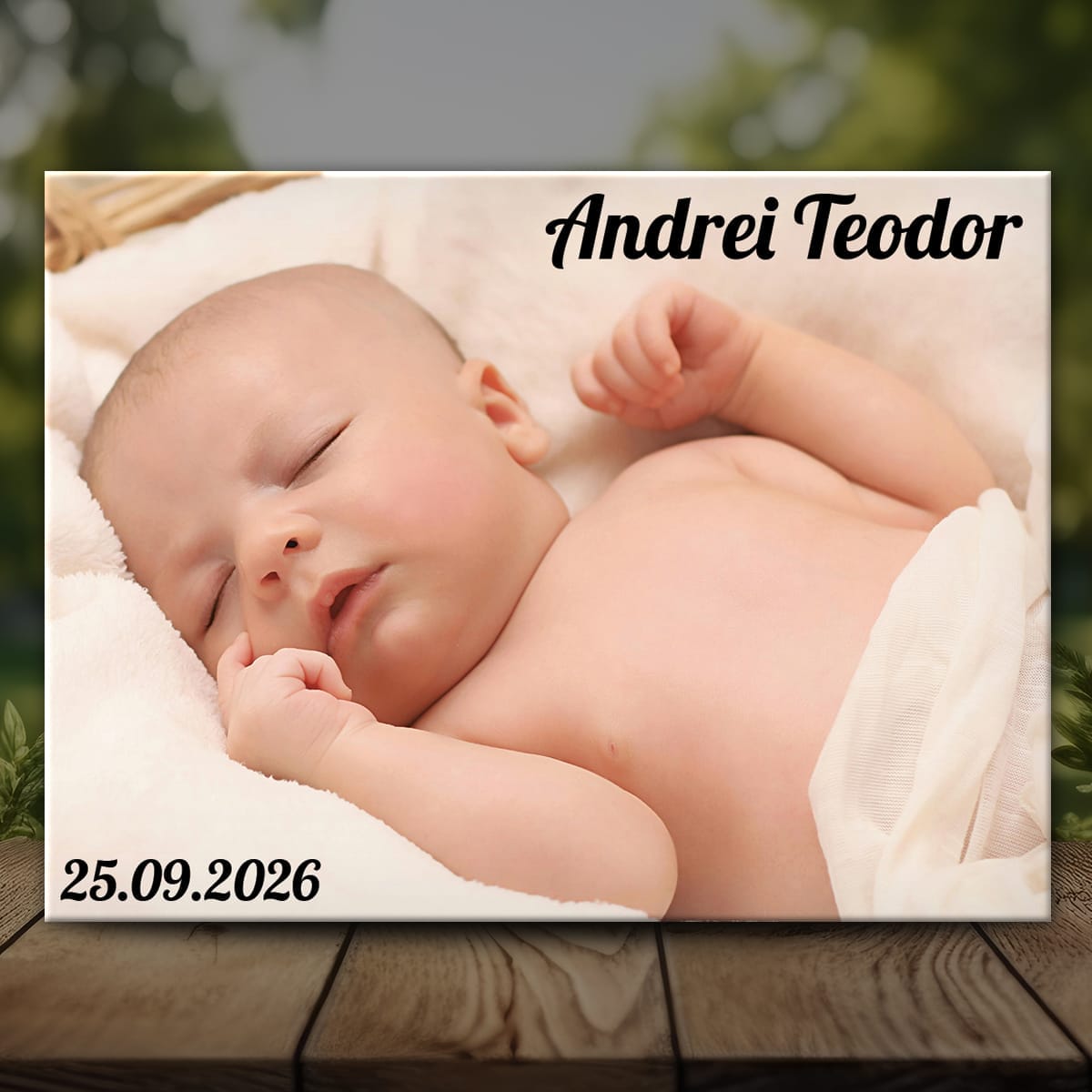 Botez MMB-18 Mockup Mărturie Botez tip Magnet cu Poză - MMB-18