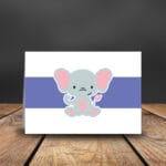 Număr Masă botez băiat cu Elefant - NMBB-02 verso