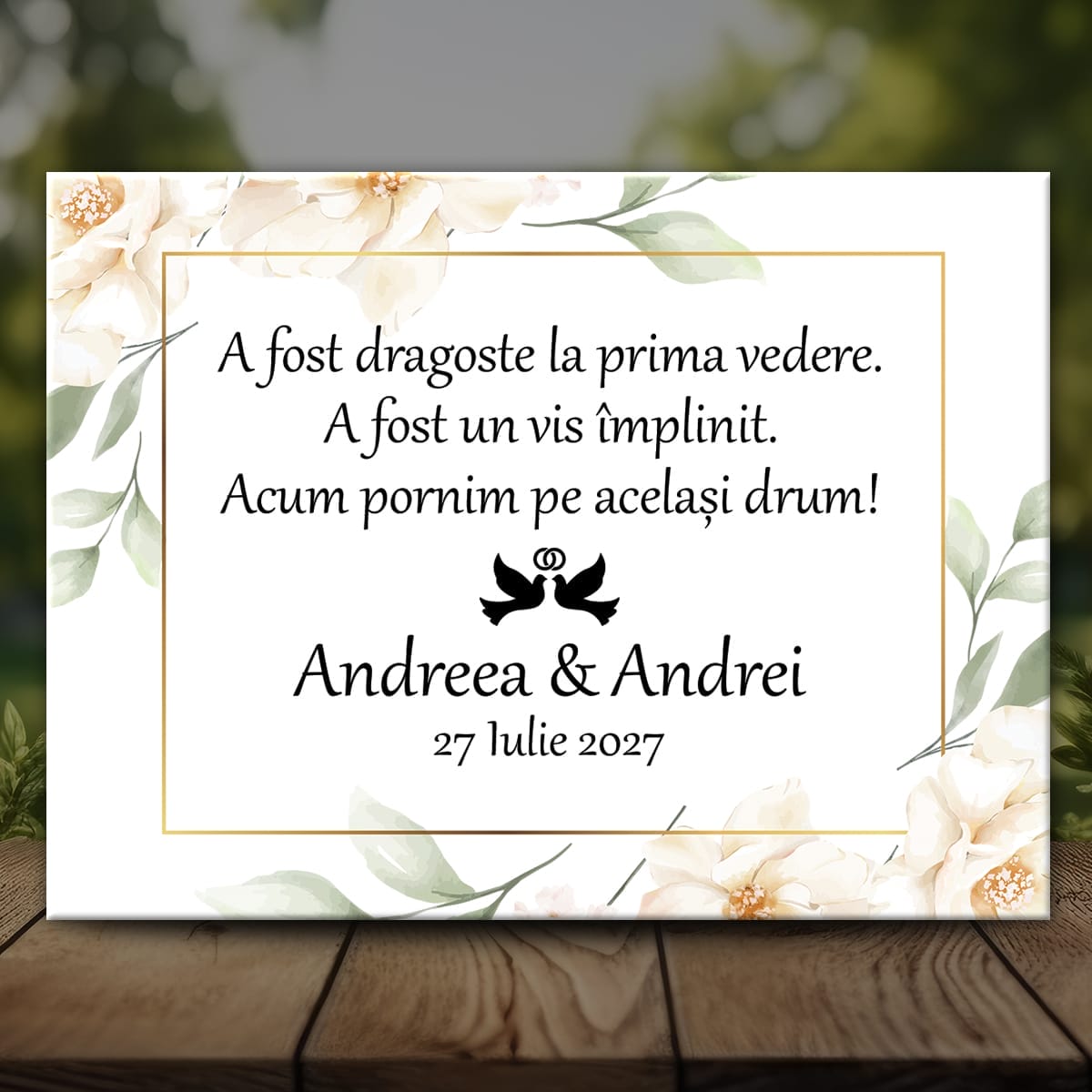 Nuntă MMN-36 Mockup Mărturie Nuntă cu Mesaj Personalizat - MMN-36