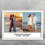 Tablou personalizat două poze și mesajul preferat - AMTPM-05 - amintirimagice.ro