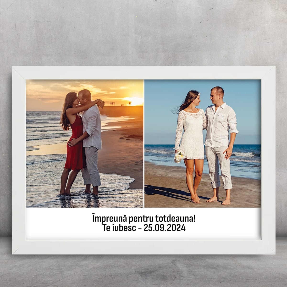 AMTPM-05 Mockup Tablou personalizat două poze și mesajul preferat - AMTPM-05 - amintirimagice.ro