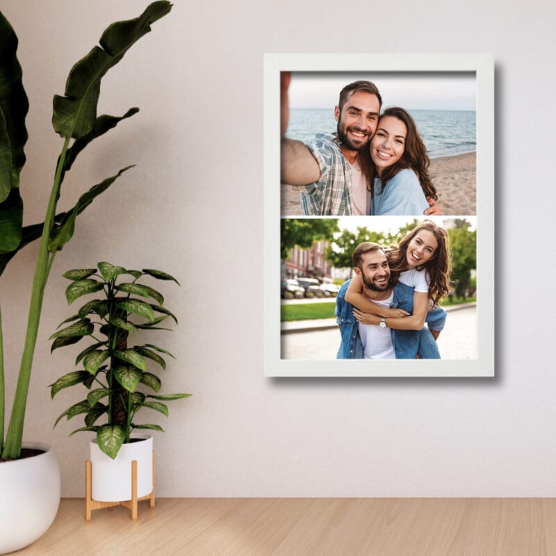 Tablou personalizat cu două fotografii - AMTPP-03 - pe perete - amintirimagice.ro