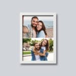 Tablou personalizat cu două fotografii - AMTPP-03 - ramă albă - amintirimagice.ro