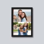 Tablou personalizat cu două fotografii - AMTPP-03 - ramă neagră - amintirimagice.ro
