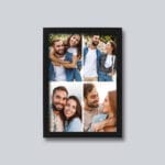 Tablou cu patru poze personalizat - AMTPP-05 - ramă neagră - amintirimagice.ro