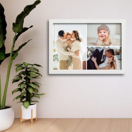 Tablou orizotal personalizat cu colaj de 3 poze - AMTPP-07 - în perete - amintirimagice.ro