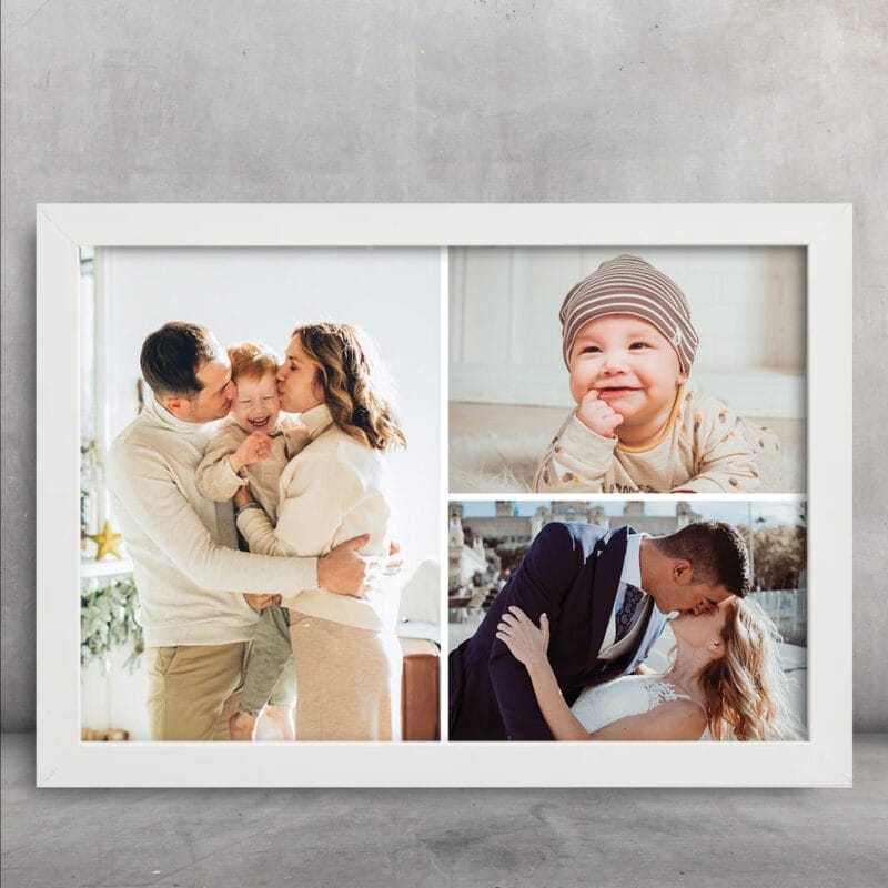 Tablou orizotal personalizat cu colaj de 3 poze - AMTPP-07 - amintirimagice.ro