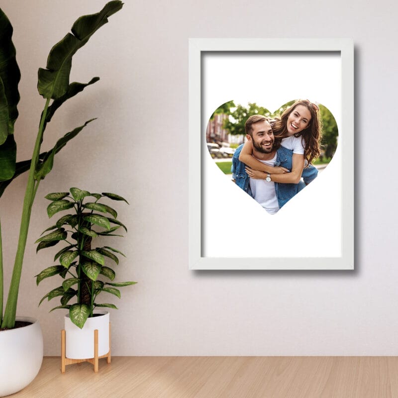 Tablou personalizat cu poză în formă de inimă - AMTPP-09 - perete - amintirimagice.ro