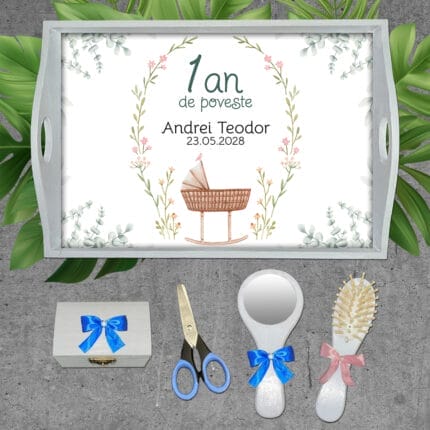 Set moț sau turtă - 1 an de poveste - AMTM-07 - set alb - amintirimagice.ro