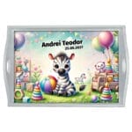 Tavă pentru tăierea moțului cu Girafă - AMTM-09 - albă - amintirimagice.ro