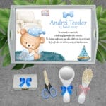 Set personalizat moț băieți - AMTMB-11 - set alb - amintirimagice.ro