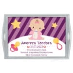 Tavă moț personalizată pentru Fete - AMTMF-03 - albă - amintirimagice.ro