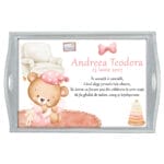 Set tăviță moț fete personalizată - AMTMF-11 - albă - amintirimagice.ro